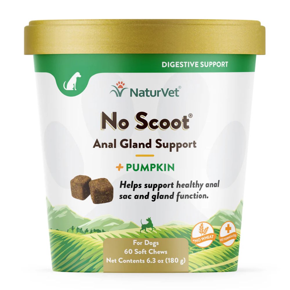 NaturVet No Scoot for Dogs Plus Pumpkin Anal Gland Support | Kohepets