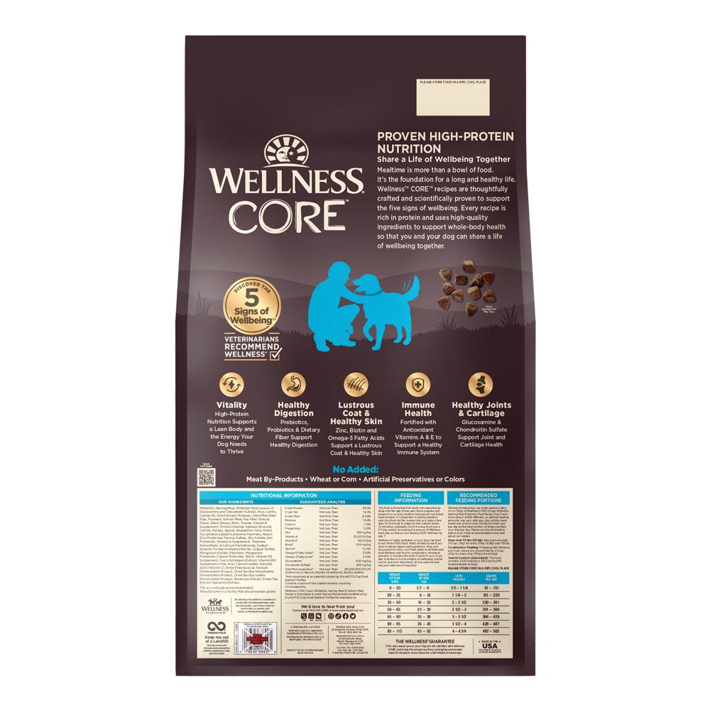 Wellness CORE Grain-Free Ocean Formula Dry Dog Food Kohepets