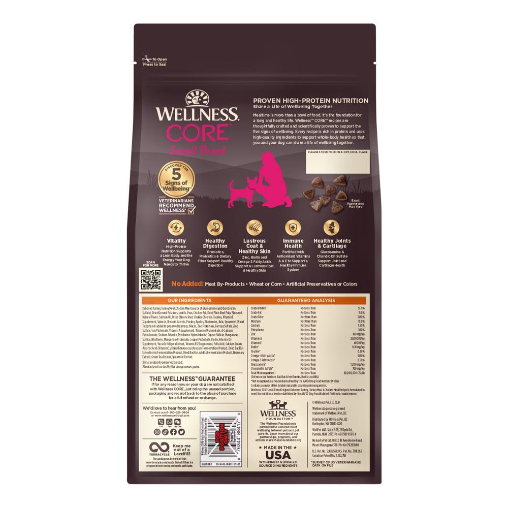 Dry Dog Food Wellness Core Small Breed Original Wellness Core