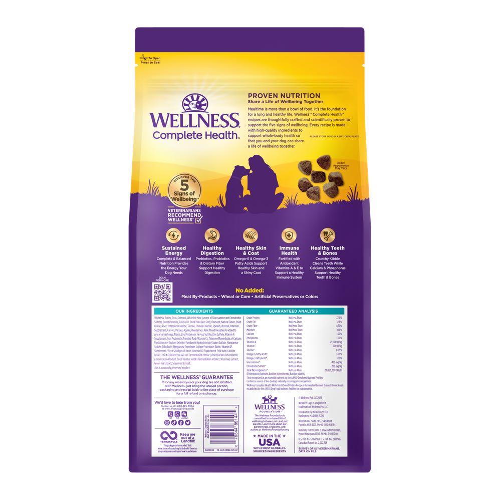 Wellness Complete Health Whitefish Sweet Potato Adult Dry Dog