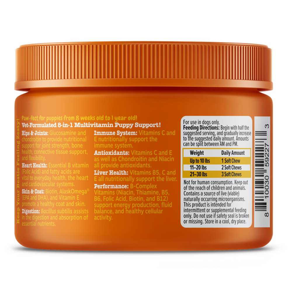 Zesty Paws Puppy 8-in-1 Bites Multivitamin Chicken Flavor Dog