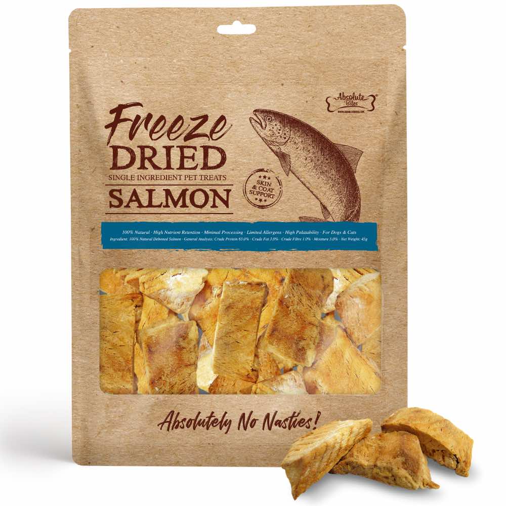 Absolute Bites Salmon Freeze Dried Treats For Cats Dogs Kohepets