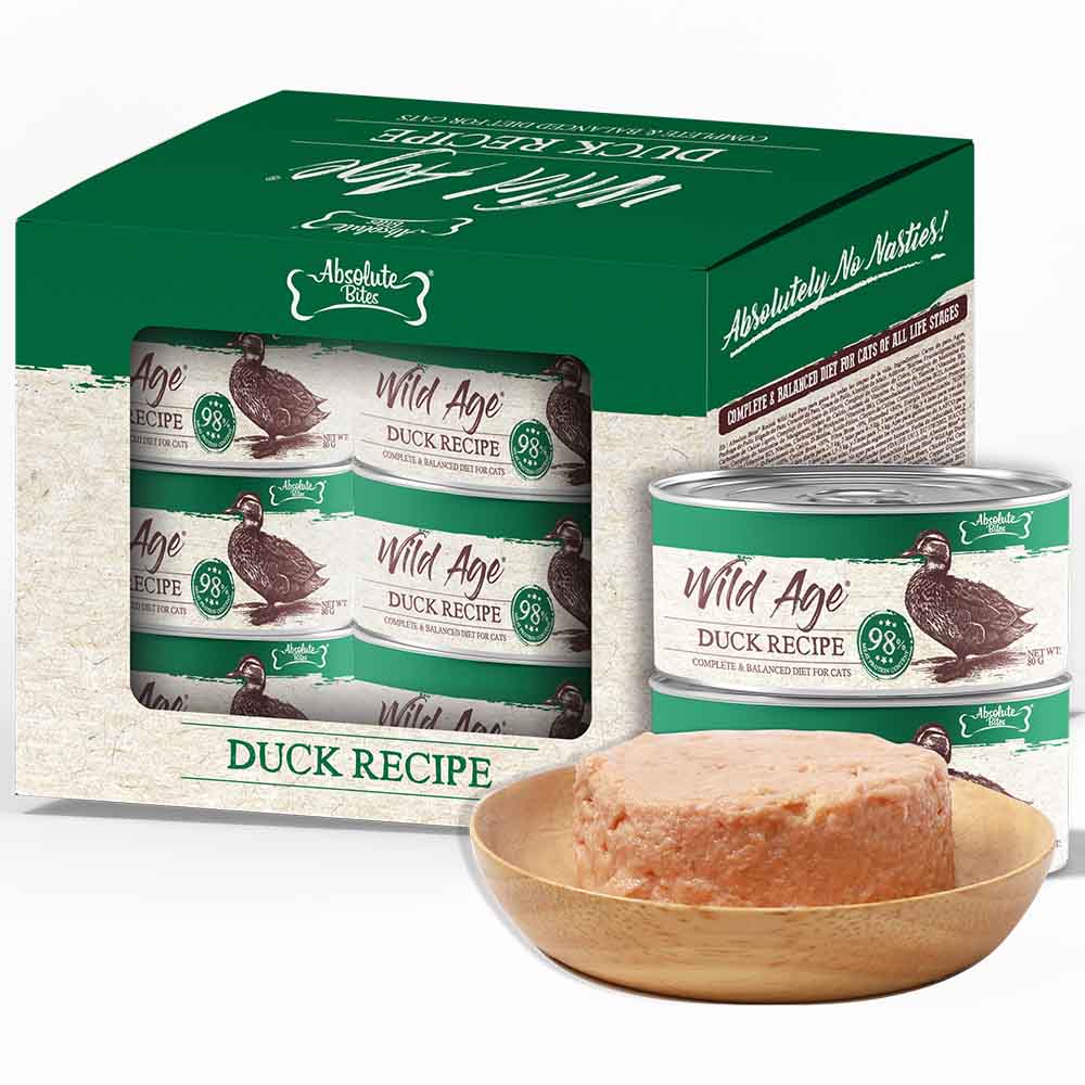 Absolute Bites Wild Age Duck Complete & Balanced Diet Canned Cat