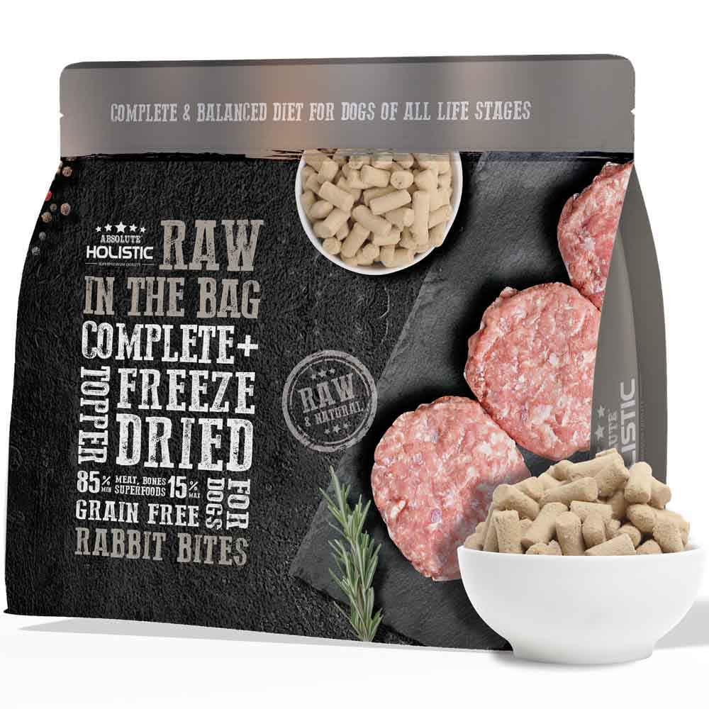 Absolute Holistic Raw in the Bag Rabbit Bites Complete Freeze