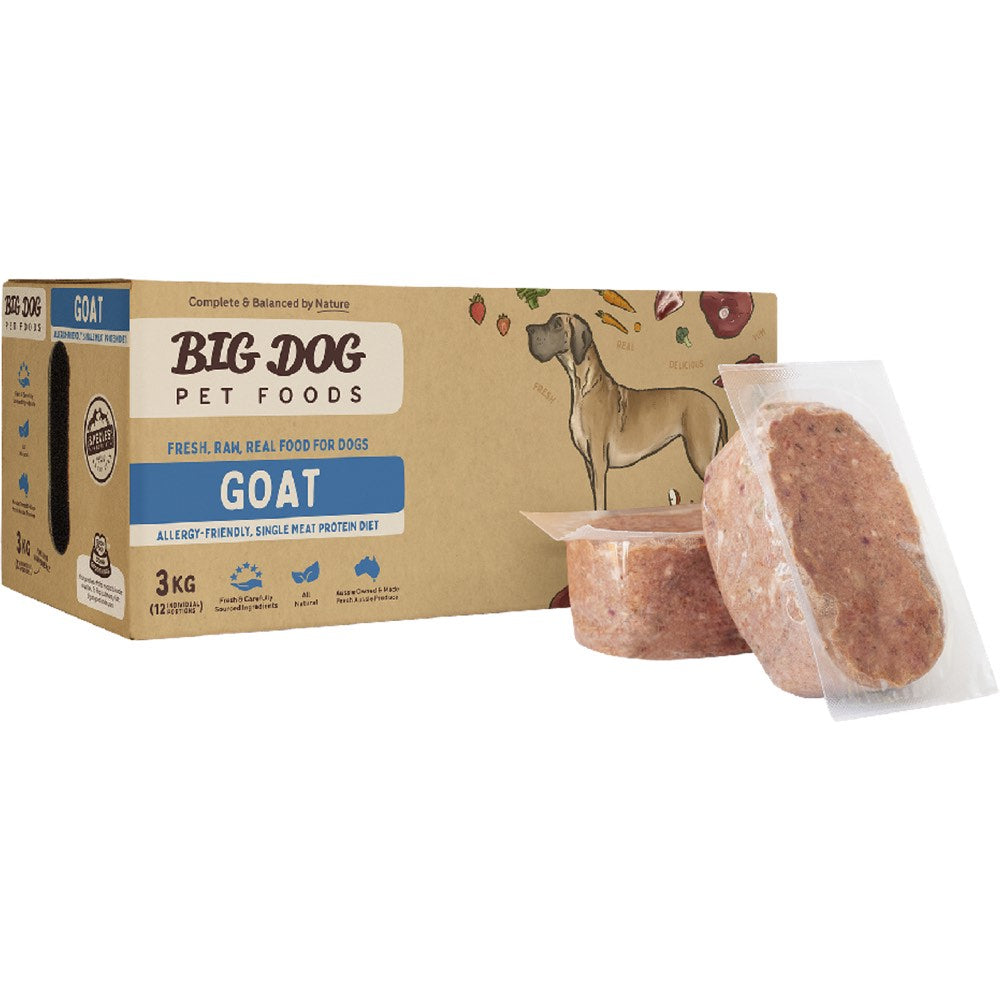 Big Dog BARF Goat Grain-Free Frozen Raw Dog Food Kohepets