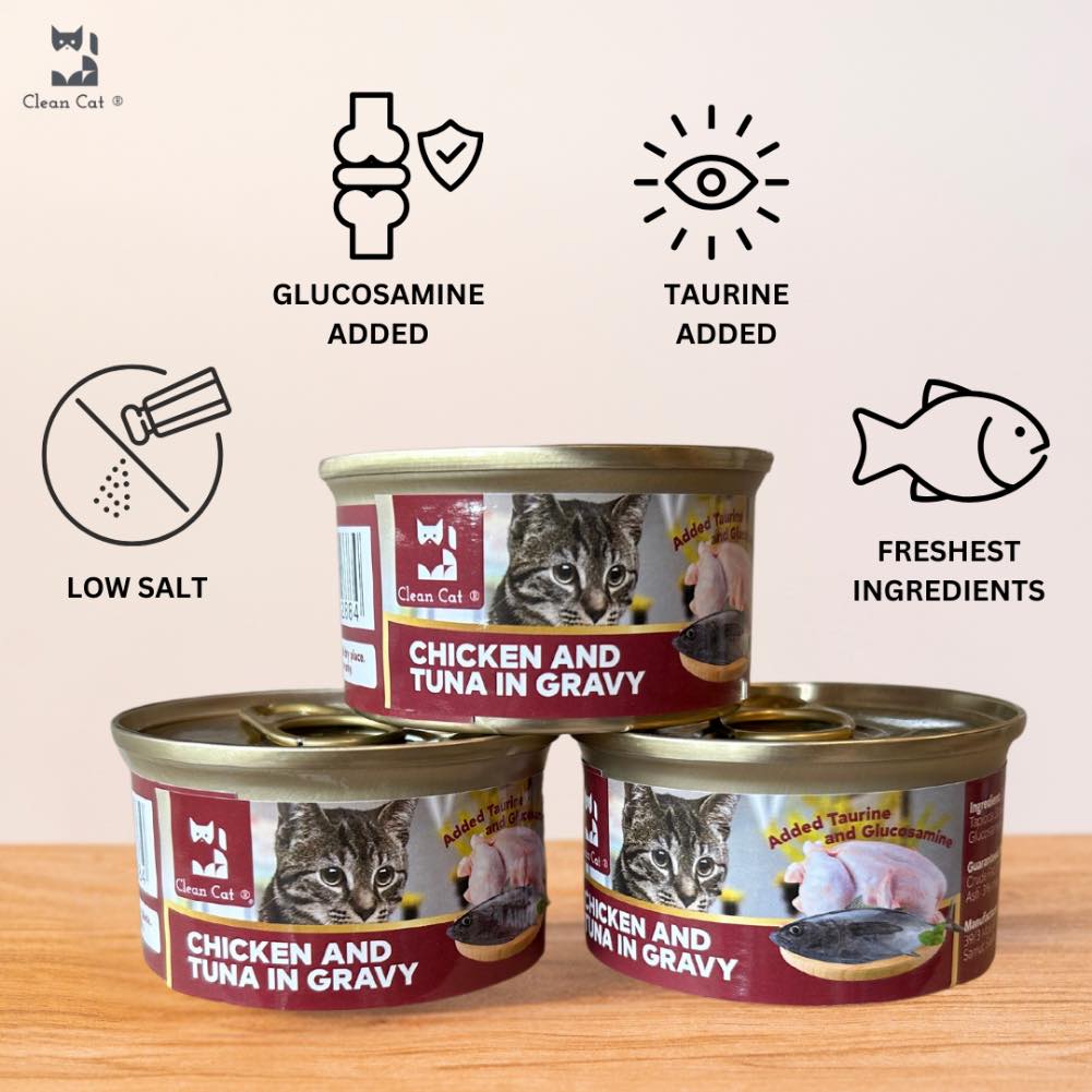 Clean Cat Chicken Tuna in Gravy Canned Cat Food Kohepets