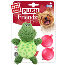 GiGwi Plush Friendz Stuffing-Free With Refillable Squeaker Dog Toy (Frog)