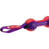 GiGwi Push To Mute Dumbbell Dog Toy (Red/Purple)