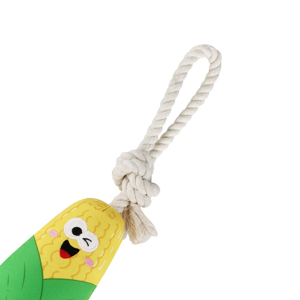 GiGwi Tug Hercules With Squeaker Dog Toy (Corn) | Kohepets
