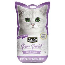 4 FOR $14 (Exp Nov24): Kit Cat Purr Puree Tuna & Scallop Cat Treats 60g