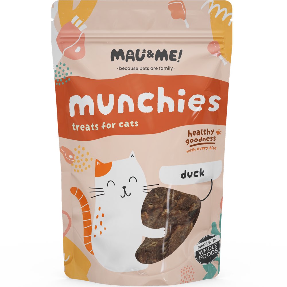 Mau&Me Munchies Duck AirDried GrainFree Cat Treats Kohepets