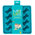Messy Mutts Framed Silicone Dog Treat Making Mold (12 Bones, Blue)