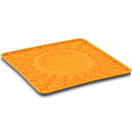 Messy Mutts Framed Silicone Interactive Dog Licking Bowl Mat (Orange)