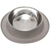 Messy Mutts Single Silicone Feeder With Stainless Steel Dog Bowl (Grey)