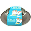Messy Mutts Single Silicone Feeder With Stainless Steel Dog Bowl (Grey)