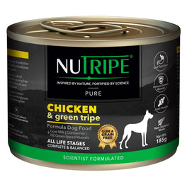 20% OFF: Nutripe Pure Chicken & Green Tripe Gum & Grain-Free Canned Dog Food 185g
