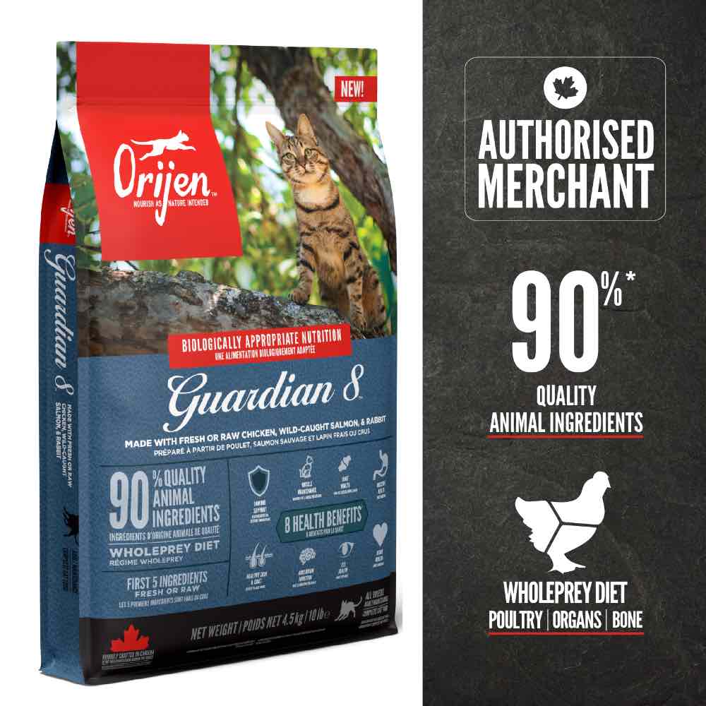 50% OFF 340g (Exp 20Jul26)': ORIJEN Guardian 8 Adult Grain-Free Dry C