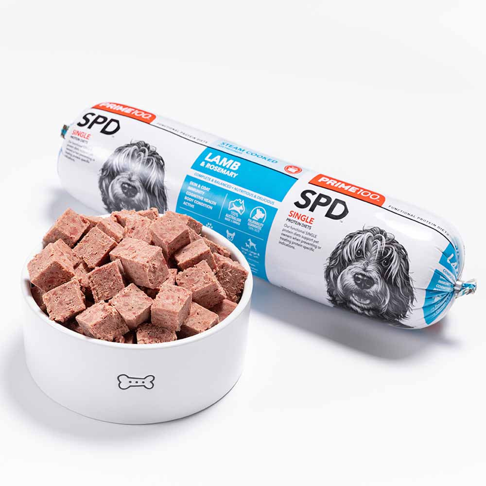 Prime100 SPD Lamb & Rosemary Grain Free Cooked Roll Dog Food 2kg