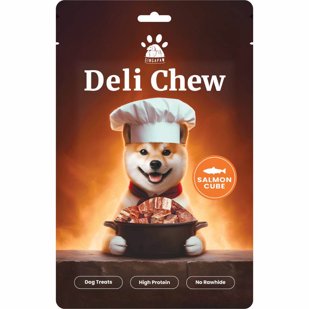 Singapaw Deli Chew Salmon Cube Dog Treats Kohepets