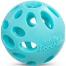 Totally Pooched Huff'n Puff Rubber Ball Dog Toy (Teal)