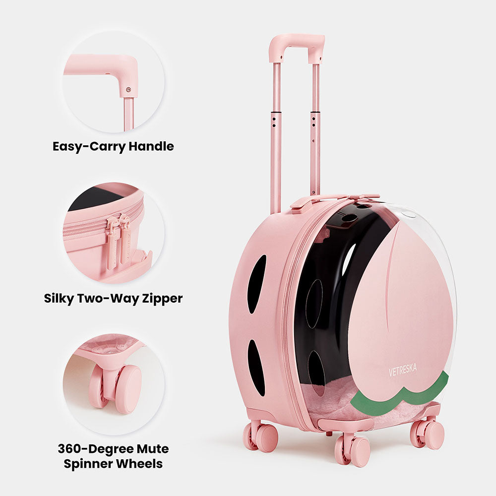 VETRESKA Bubble Carrier For Cats & Dogs (Pink, Opaque) | Kohepets
