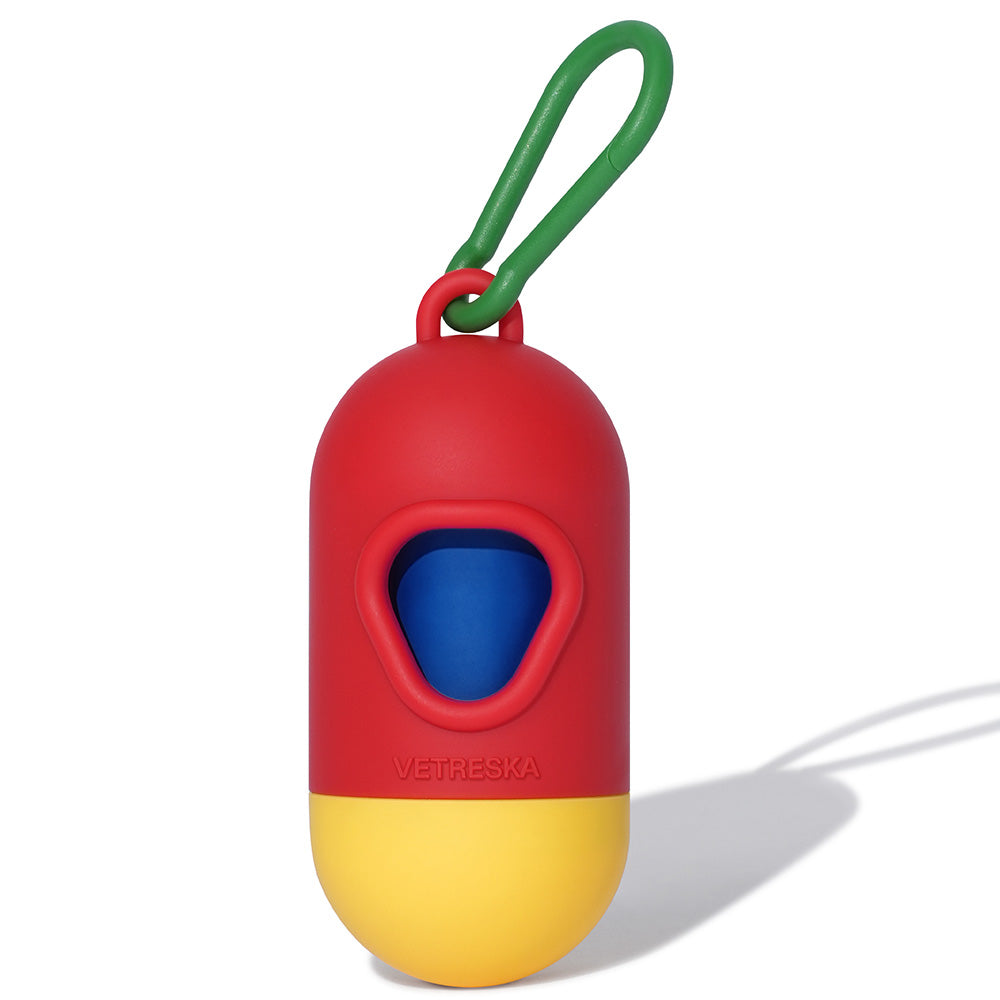 VETRESKA Chroma Dog Poop Bag Dispenser Set (Red) | Kohepets