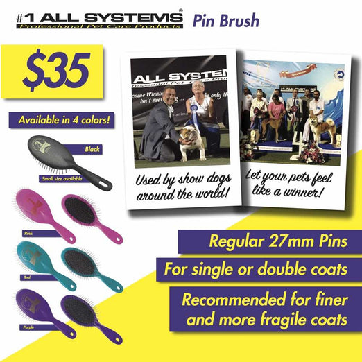 ZZZ #1 All Systems Large Pet Pin Brush (Purple) - Kohepets