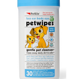 10% OFF: Petkin Pet Wipes For Cats & Dogs 30ct - Kohepets