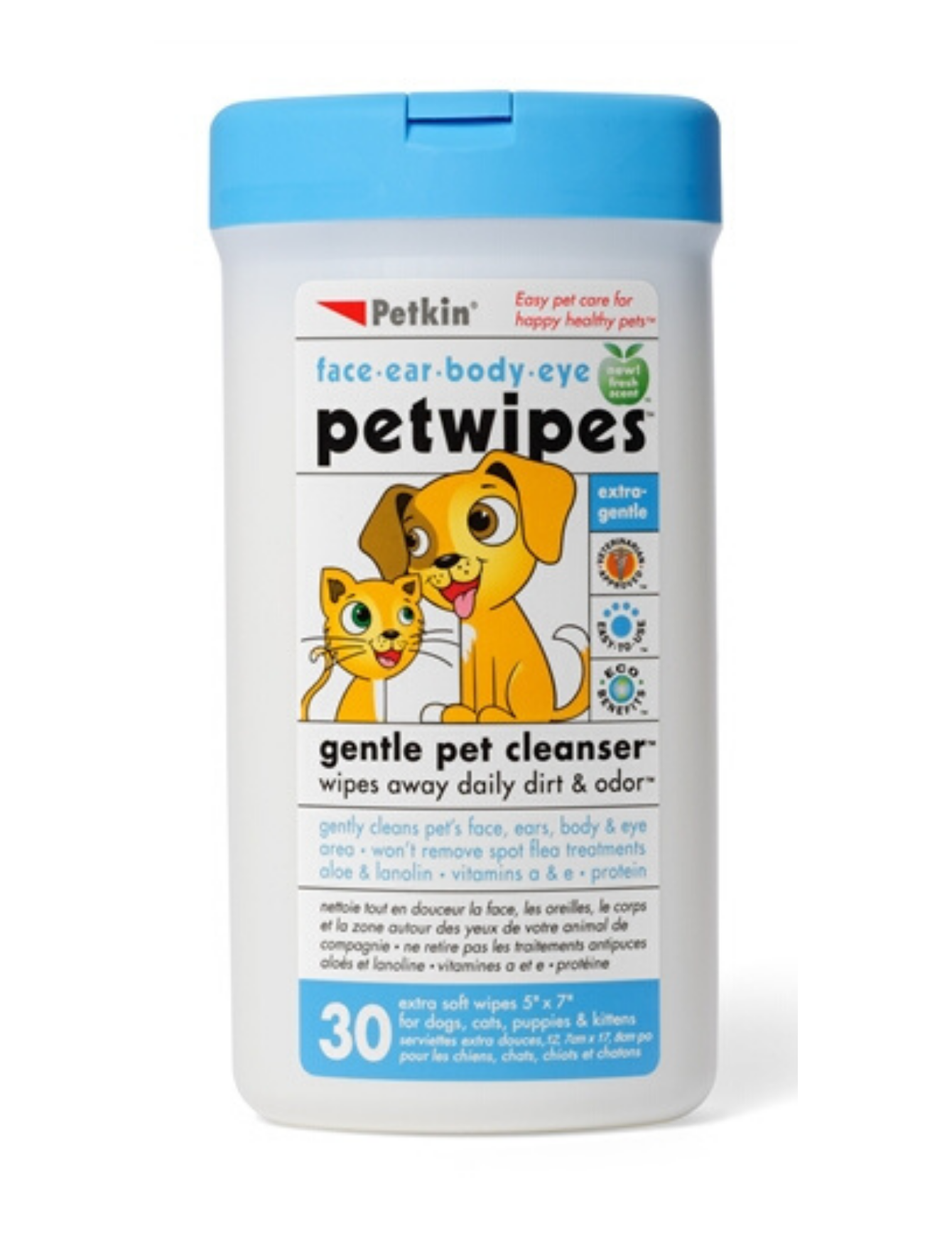 Petkin Pet Wipes For Cats Dogs Kohepets