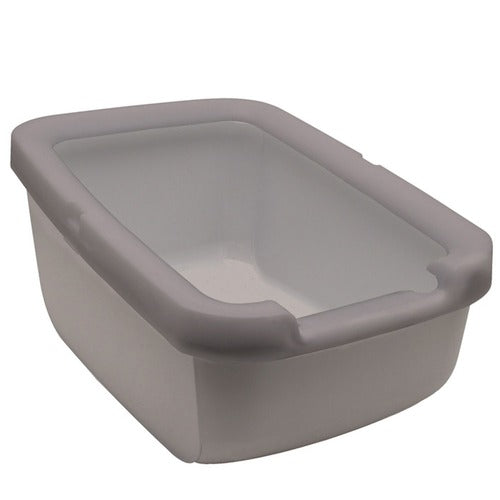 Catit Cat Litter Pan With Litter Shield Rim In Grey Kohepets