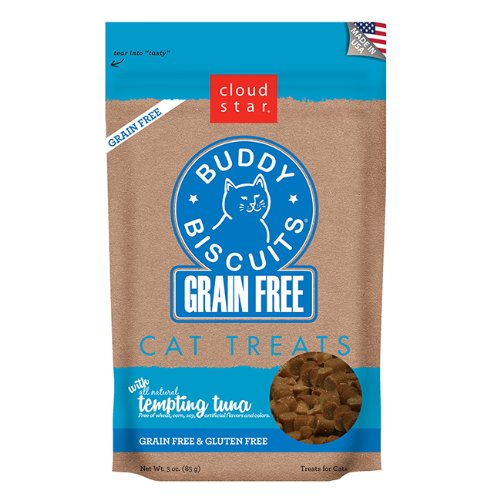Cloud Star Grain-Free Buddy Biscuits, Tempting Tuna Cat Treats 85g - Kohepets
