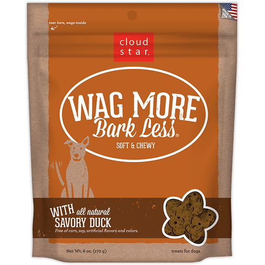 30% OFF: Cloud Star Wag More Bark Less Soft & Chewy Savory Duck Dog Treats 170g - Kohepets