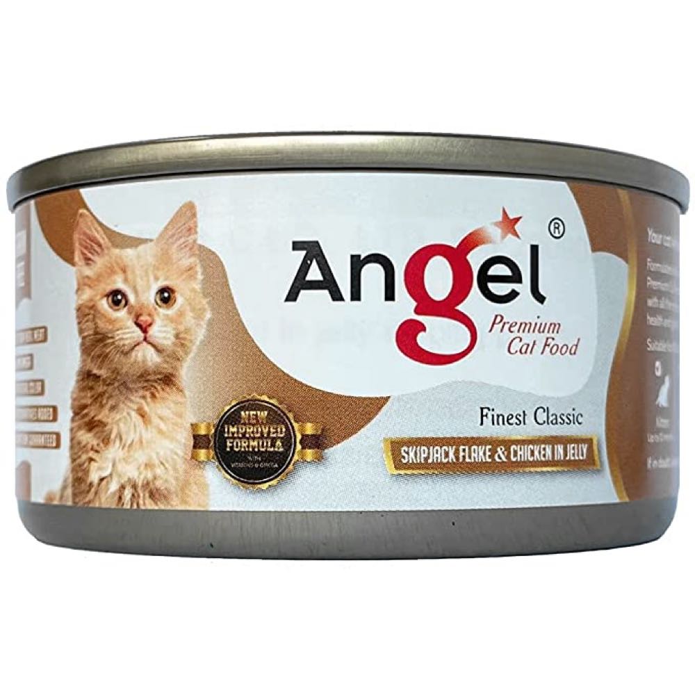 Angel Skipjack Flake & Chicken In Jelly Canned Cat Food | Kohepets