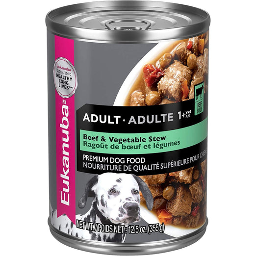 20% OFF: Eukanuba Beef & Vegetable Stew Adult Canned Dog Food 354g - Kohepets