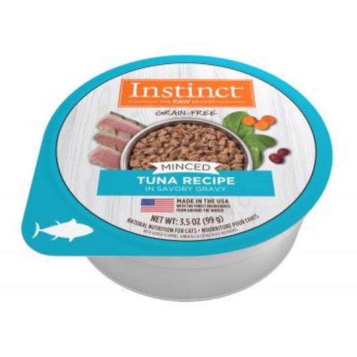 9% OFF: Instinct Minced Real Tuna Recipe Grain-Free Cup Wet Cat Food 3.5oz - Kohepets