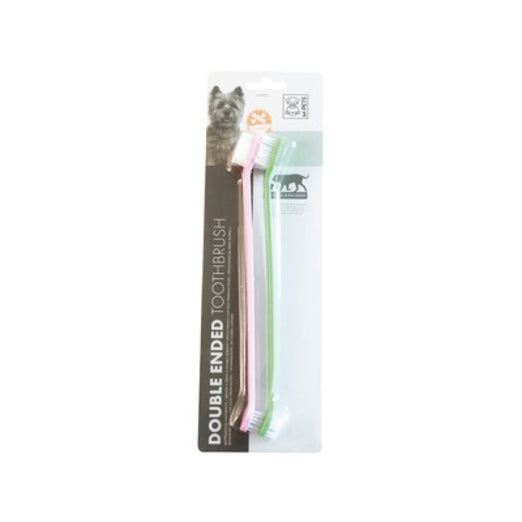 M-Pets Double Ended Dog Toothbrush 2pcs - Kohepets