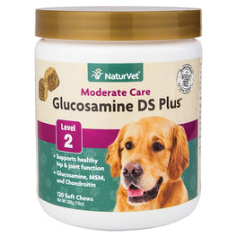 15% OFF: NaturVet Glucosamine Double Strength Plus Level 2 Soft Chews for Dogs & Cats 120 count - Kohepets