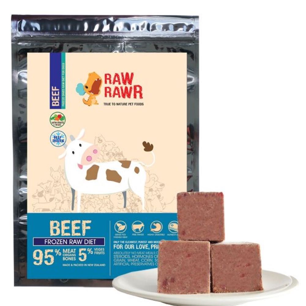 Raw Rawr Beef Balanced Frozen Raw Diet Cat Dog Food Kohepets