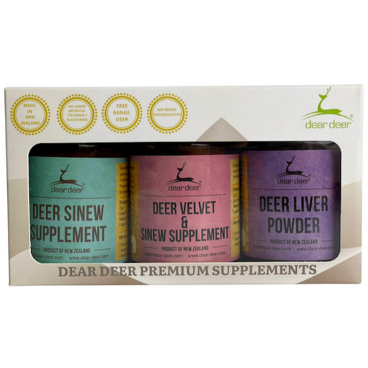 Dear Deer Dog Supplement Set (Velvet Sinew Supplement, Sinew Supplement, Liver Powder) - Kohepets