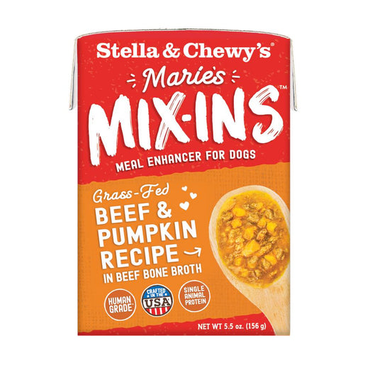Stella & Chewy’s Marie’s Mix-Ins Beef & Pumpkin Meal Enhancer Grain-Free Wet Dog Food 5.5oz - Kohepets