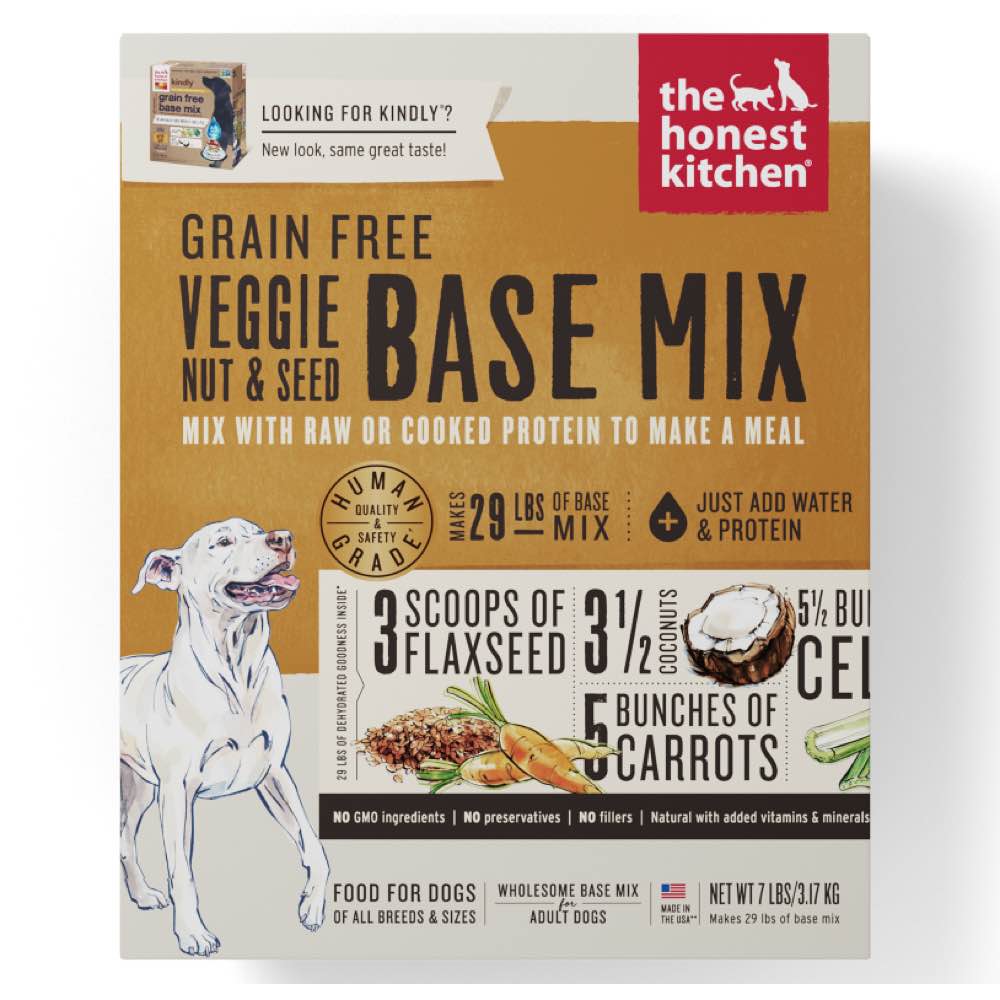 The Honest Kitchen Grain Free Dog Food Base Mix Veggie Nut Seed 7 Lbs
