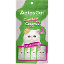 4 FOR $10: Aatas Cat Creme Puree Chicken With Coconut Oil Grain-Free Liquid Cat Treats 56g