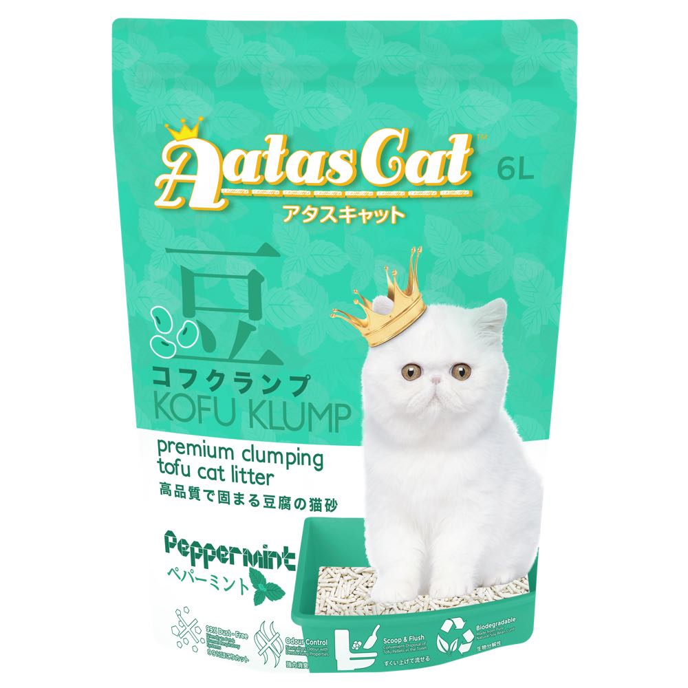 Aatas Cat Kofu Klump Tofu Cat Litter (Peppermint) 6L Kohepets