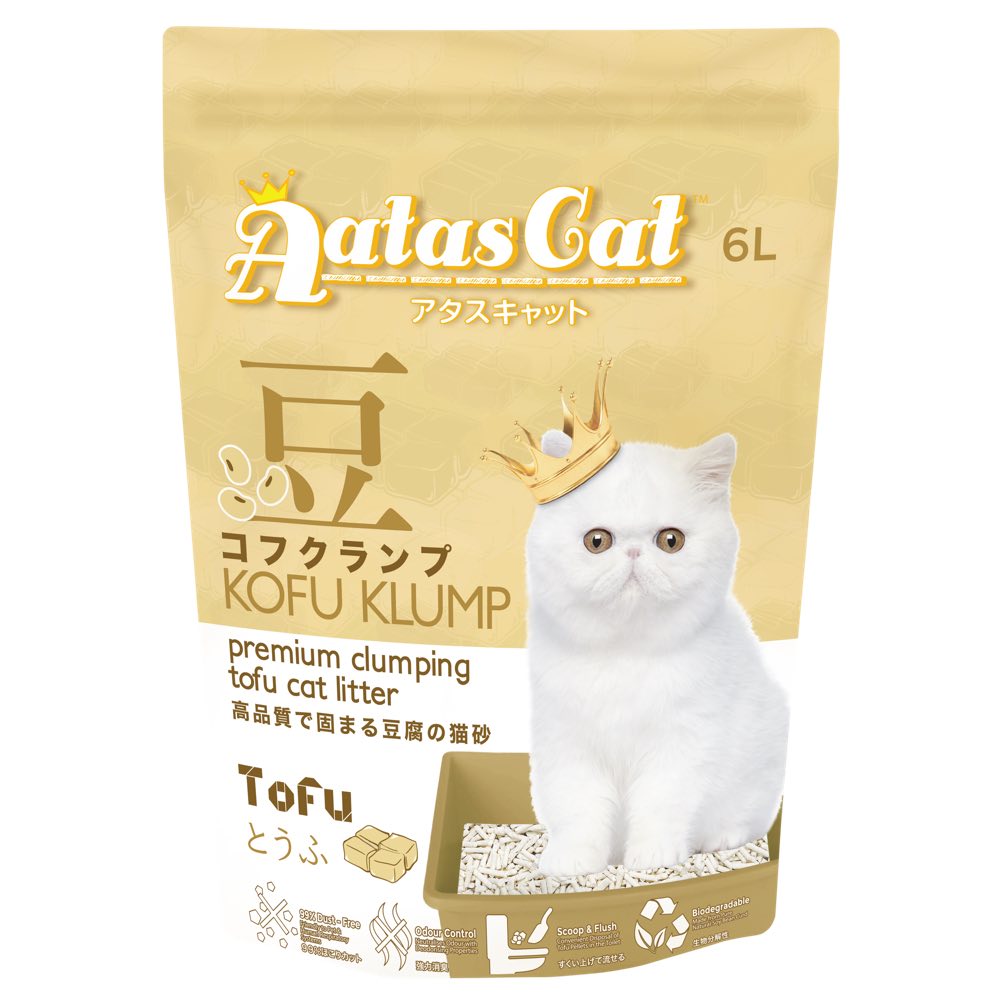 Aatas Cat Kofu Klump Tofu Cat Litter (Tofu) 6L Kohepets