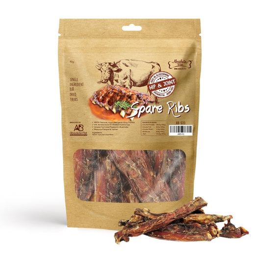 33% OFF: Absolute Bites Air Dried Spare Ribs Dog Treats 90g - Kohepets