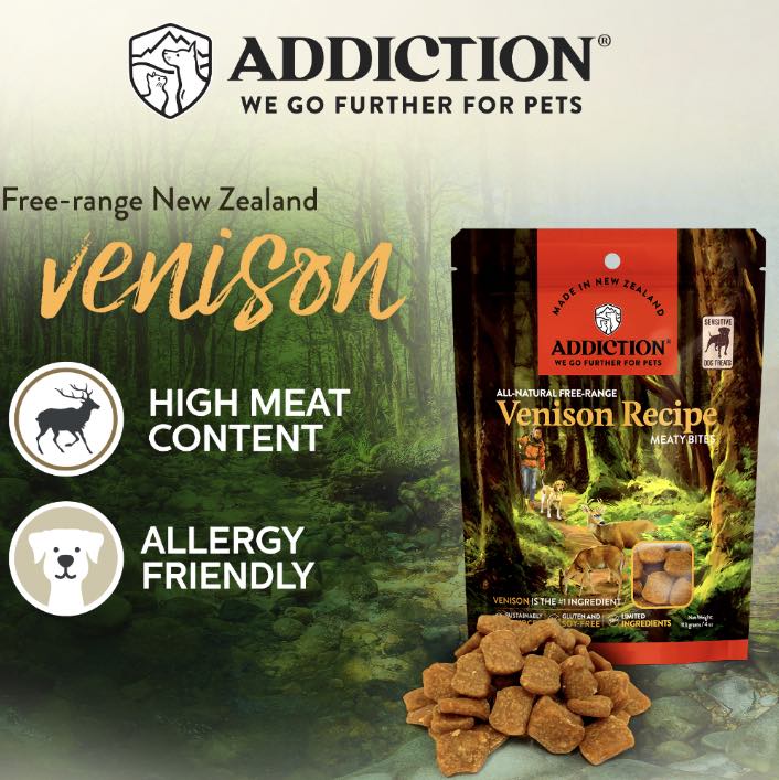 Picture of Addiction Meaty Bites Grain-Free Venison Dog Treat | Kohepets