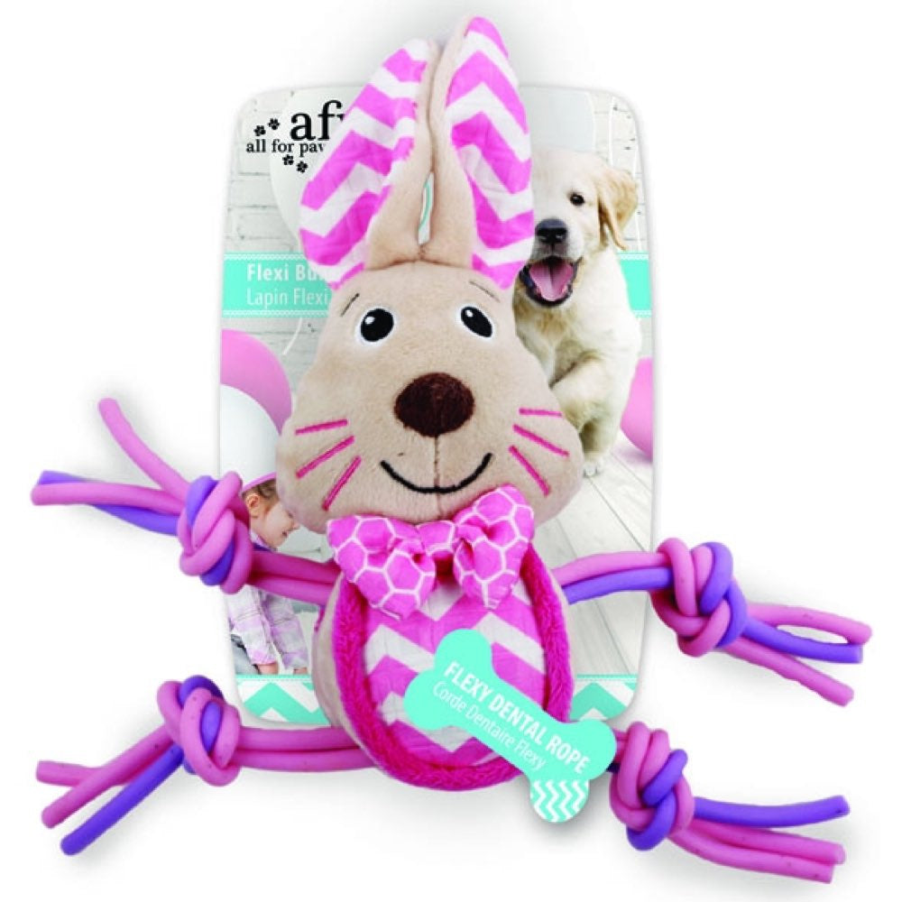 All For Paws Little Buddy Flexi Bunny Dog Toy Kohepets