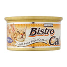 Bistro Cat Light Tuna Fish & Crab Canned Cat Food 80g