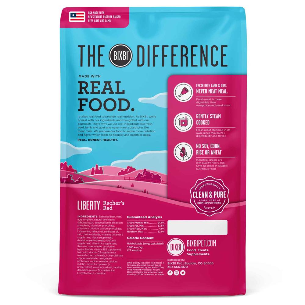 Bixbi Liberty Rancher's Red (Beef, Lamb & Goat) Limited Ingredient Ancient Grain Dry Dog Food