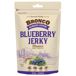 4 FOR $11: Bronco Jerky Blueberry Flavour Dog Treats 70g